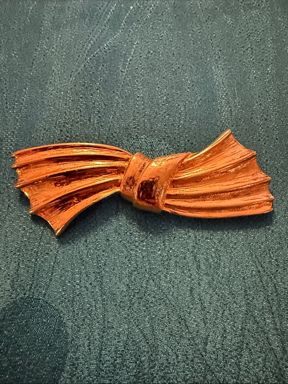 Orange Ribbon Bow Brooch - Women's Jewelry
